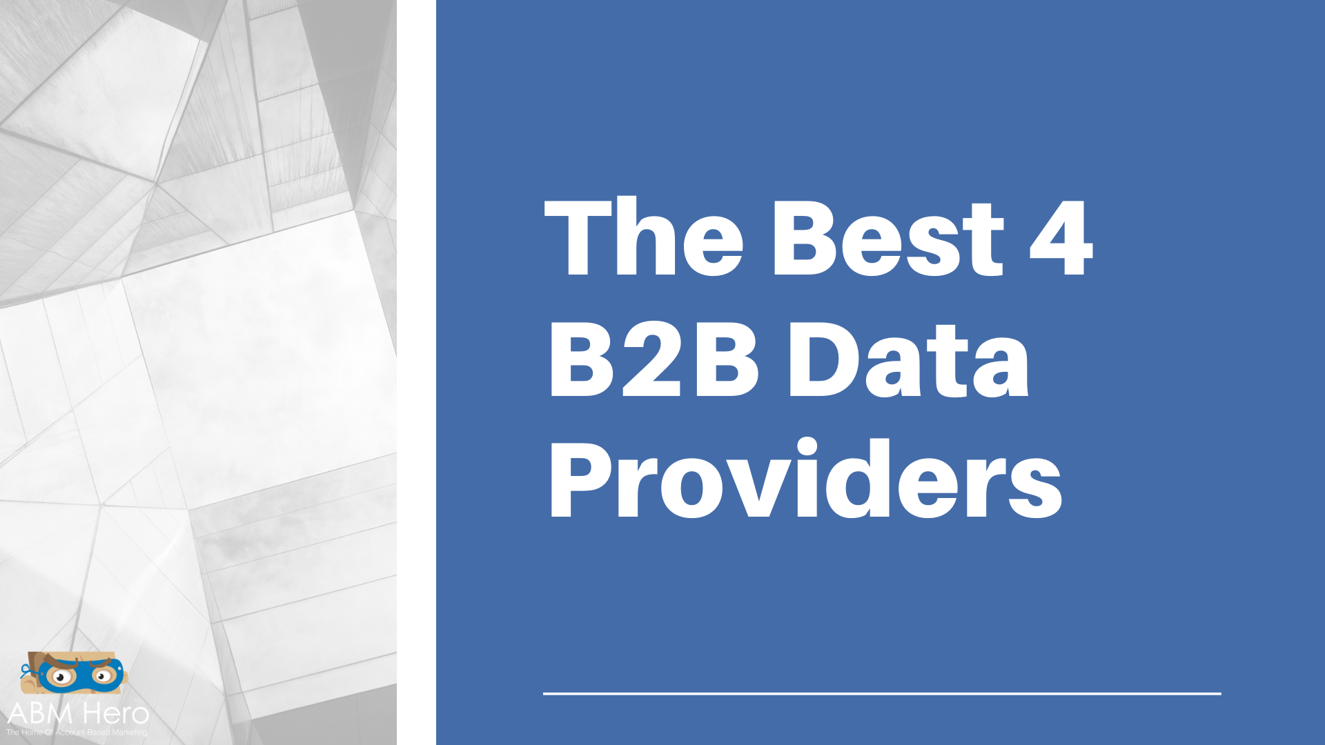 Read more about the article The Best 4 B2B Data Providers