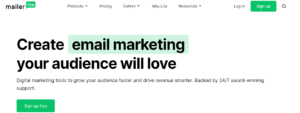 MailerLite- B2B email marketing software tool