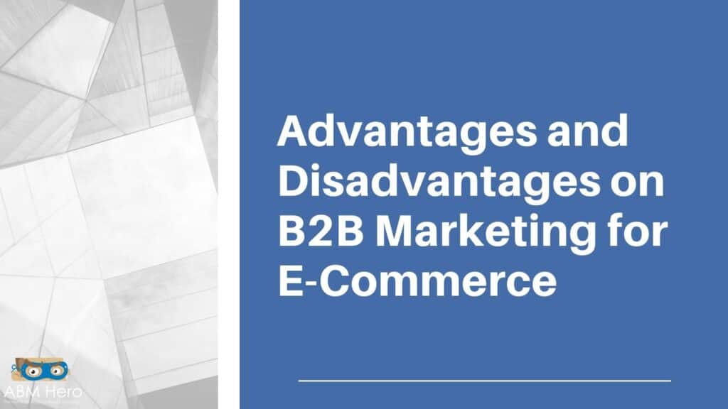 Advantages And Disadvantages On B2B Marketing For E-Commerce | ABM Hero